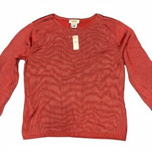 NWT Talbots Red Crew Neck Sweater
